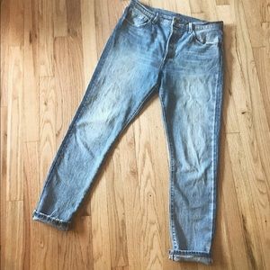 Levi’s 501 Skinny Fit High Rise Button Fly Blue Jeans Sz 29